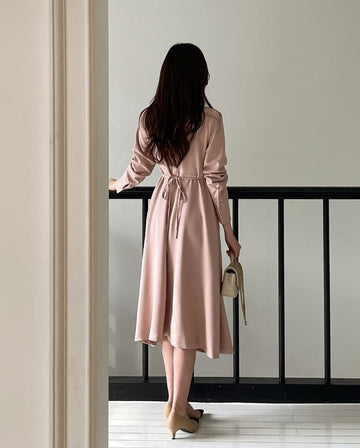 Sophie Shirring Flare Long One Piece